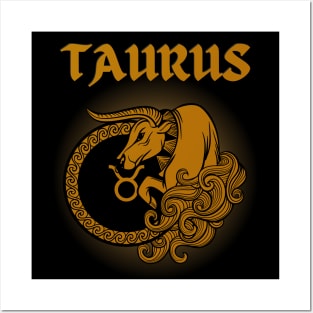 Taurus Bull Gothic Style Posters and Art